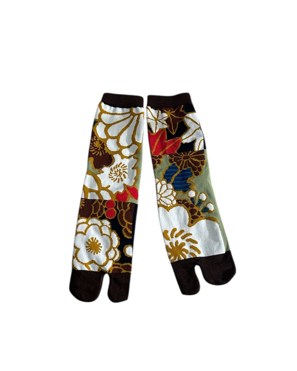 Chaussettes Tabi aux motifs de fleurs d'automne