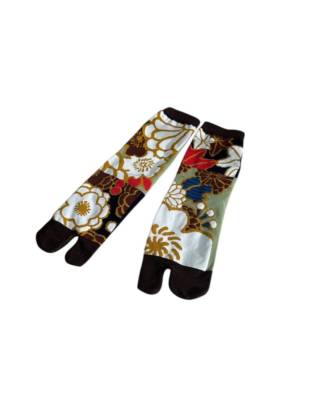 Chaussettes Tabi aux motifs de fleurs d'automne