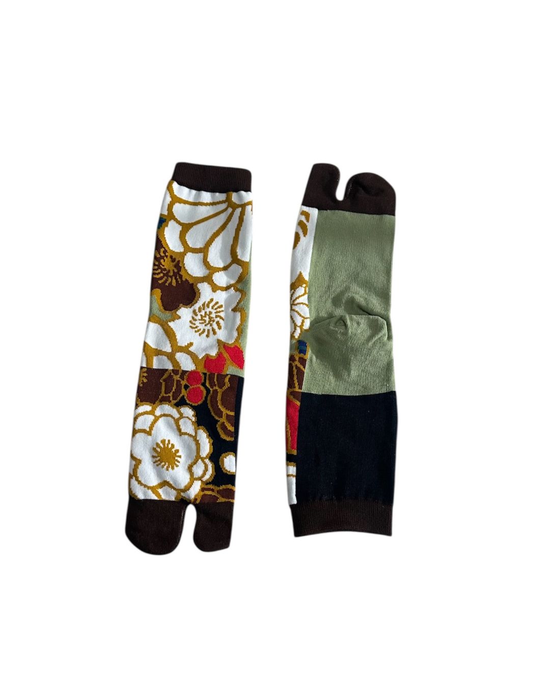 Chaussettes Tabi aux motifs de fleurs d'automne