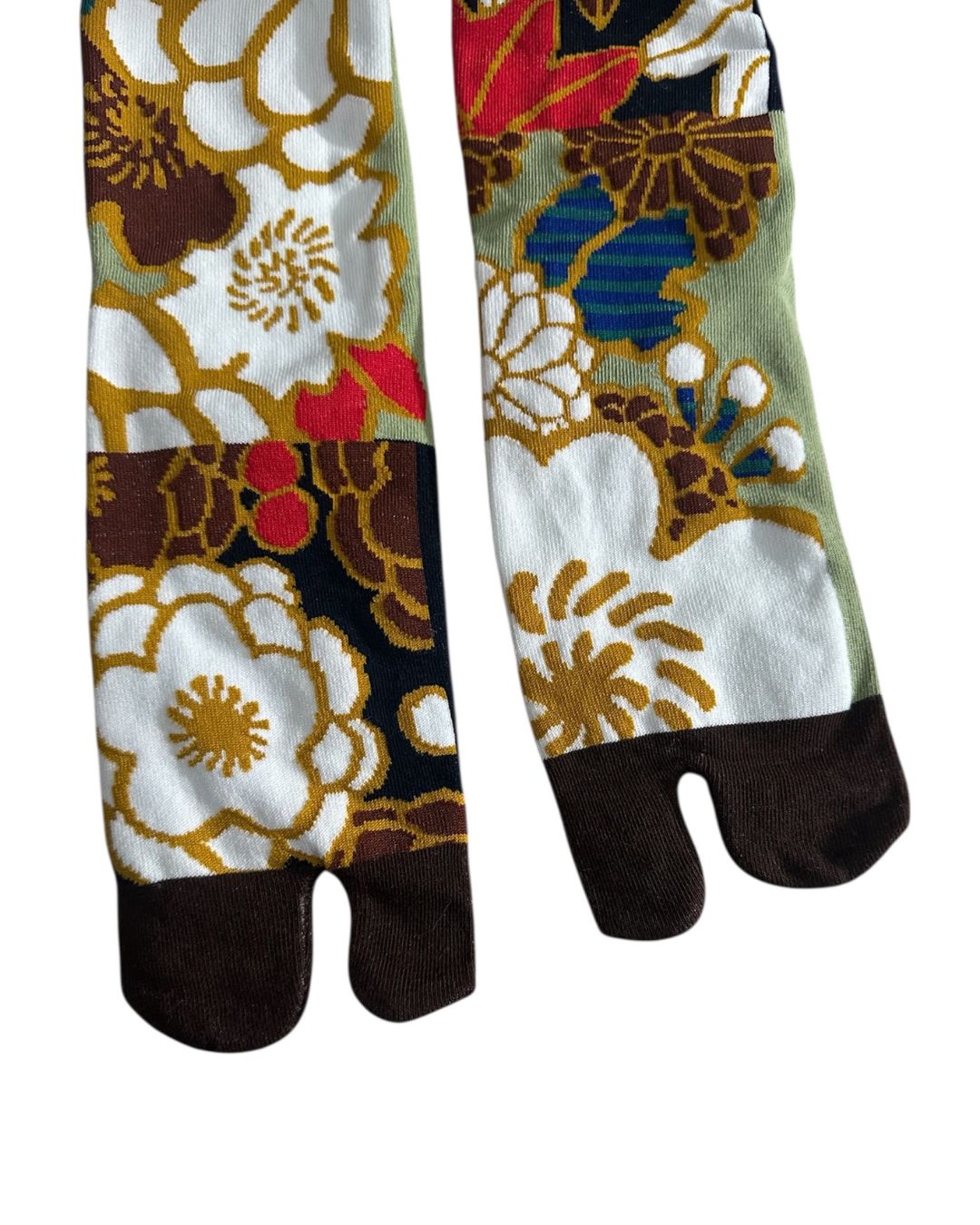 Chaussettes Tabi aux motifs de fleurs d'automne